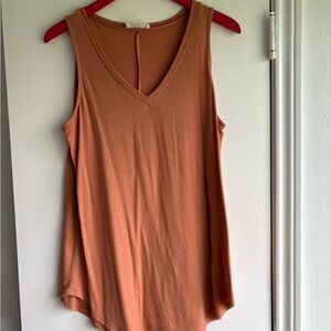 Zenana Outfitters V-Neck Tank Top - Burnt Orange